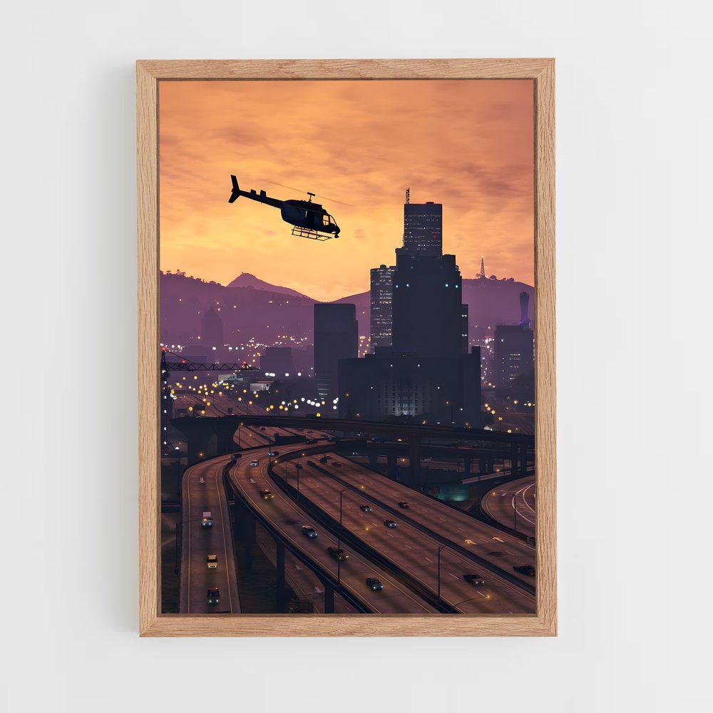 Poster Night in Los Santos – affiche GTA V (vue 4)